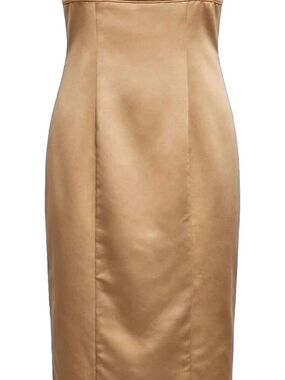 Vintage Y2K Randi May for Sears Champagne Gold Satin Dress